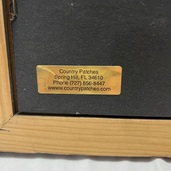 Vintage embroidered stitching in frame